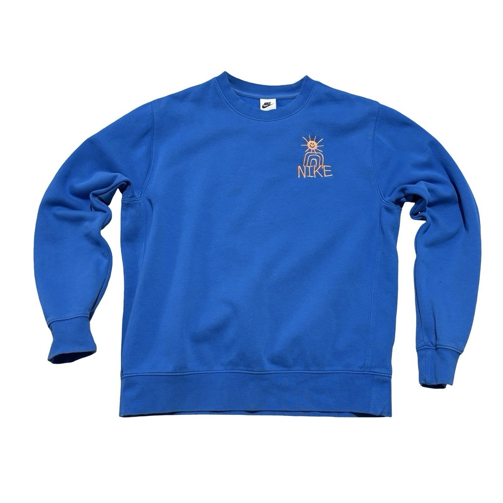 Nike Men's Double Sided Logo Sweatshirt Blue Size Medium 23 x 27